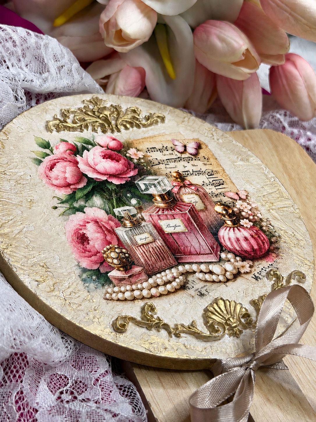 Handmade decoupage artwork